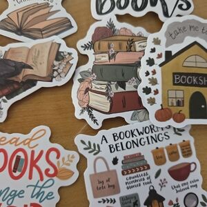 37 Book-Themed Sticker Set